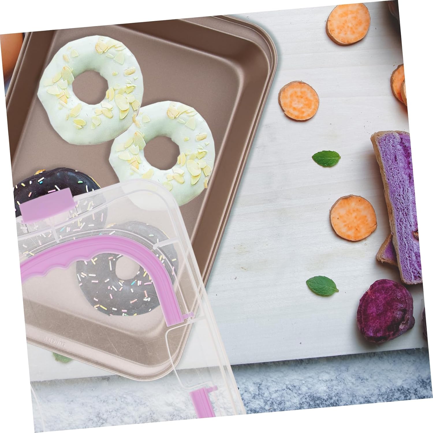 Baking Pan Lid Multi-functional Carbon Steel Cake Carrier Non-stick Baking Mold for Cakes Cookies and More for Home and