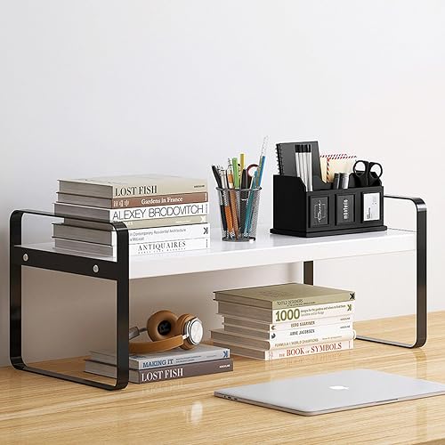 YGYQZ Wood Office Desk Shelf Organizer - Desktop Supplies Cute