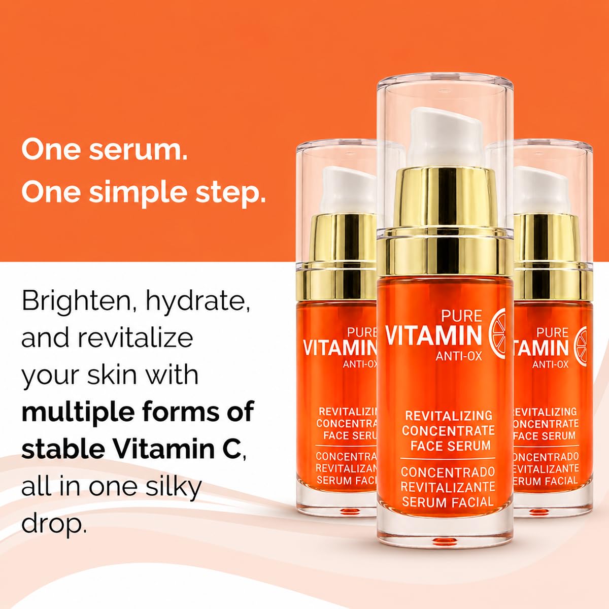 Noche Y Dia Vitamin C Serum for Mature Skin - Made in Spain - Anti Aging Formula Hydrates, Moisturizes, Firms - Targets Sun Spots, Fine Lines, Wrinkles - 30mL (1 fl oz)
