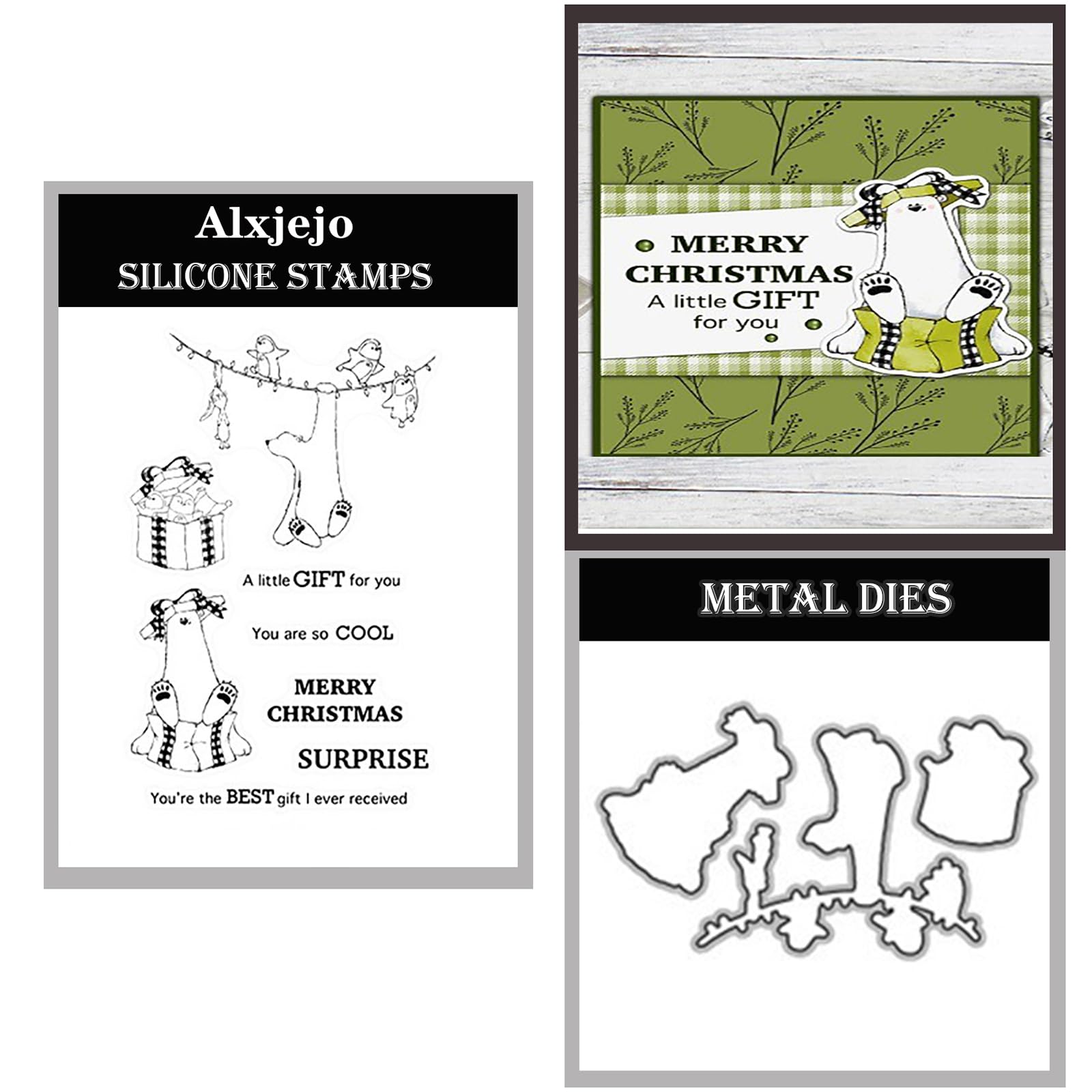 Alxjejo Cutting Dies and Stamps Set 2024-2025-2026,Stamps and die for Card Making for DIY Birthdays, Thanksgiving Day, Valentine's Day, Scrapbooking, Art Craft, Festivals Greeting Card Album