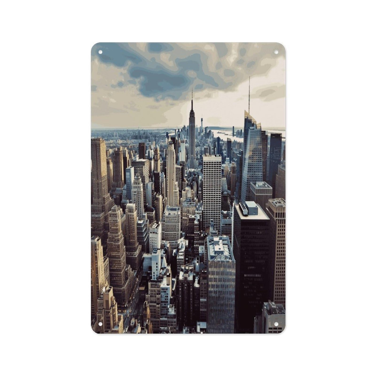 Fekiloot Style New York Fashion City Wall Decor Metal Signs Tin Signs Poster