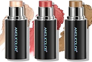 3 Pack Contour Stick Set, Face Shaping & Contouring Stick with Highlighter Blush Bronzer for Sculpt the Cheeks Nose Jawline, Blendable Long Lasting Makeup Stick Trio for Older Women (#1 MATURE)