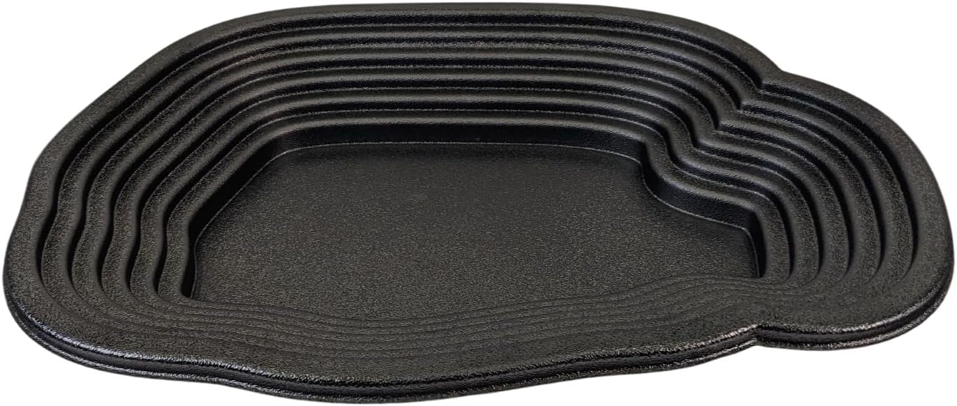 XLarge Reptile Bathing Pool Reptile Feeding Dish Water Bowl with Steps Aquarium Ornament for Gecko, Snake, Turtle, Bearded Dragon, Lizard Bath