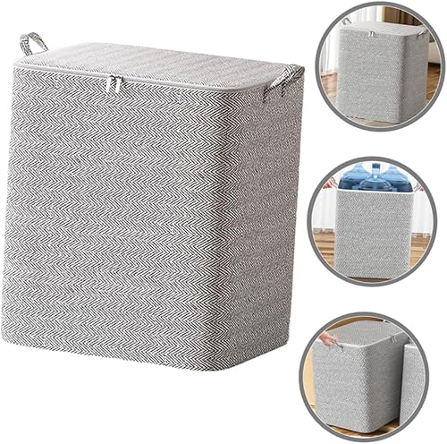 Miniatura 7 de Angoily Bolsa de almacenamiento de edredón, organizador de almacenamiento de tela, bolsas de almacenamiento de tela con cremallera, almacenamiento