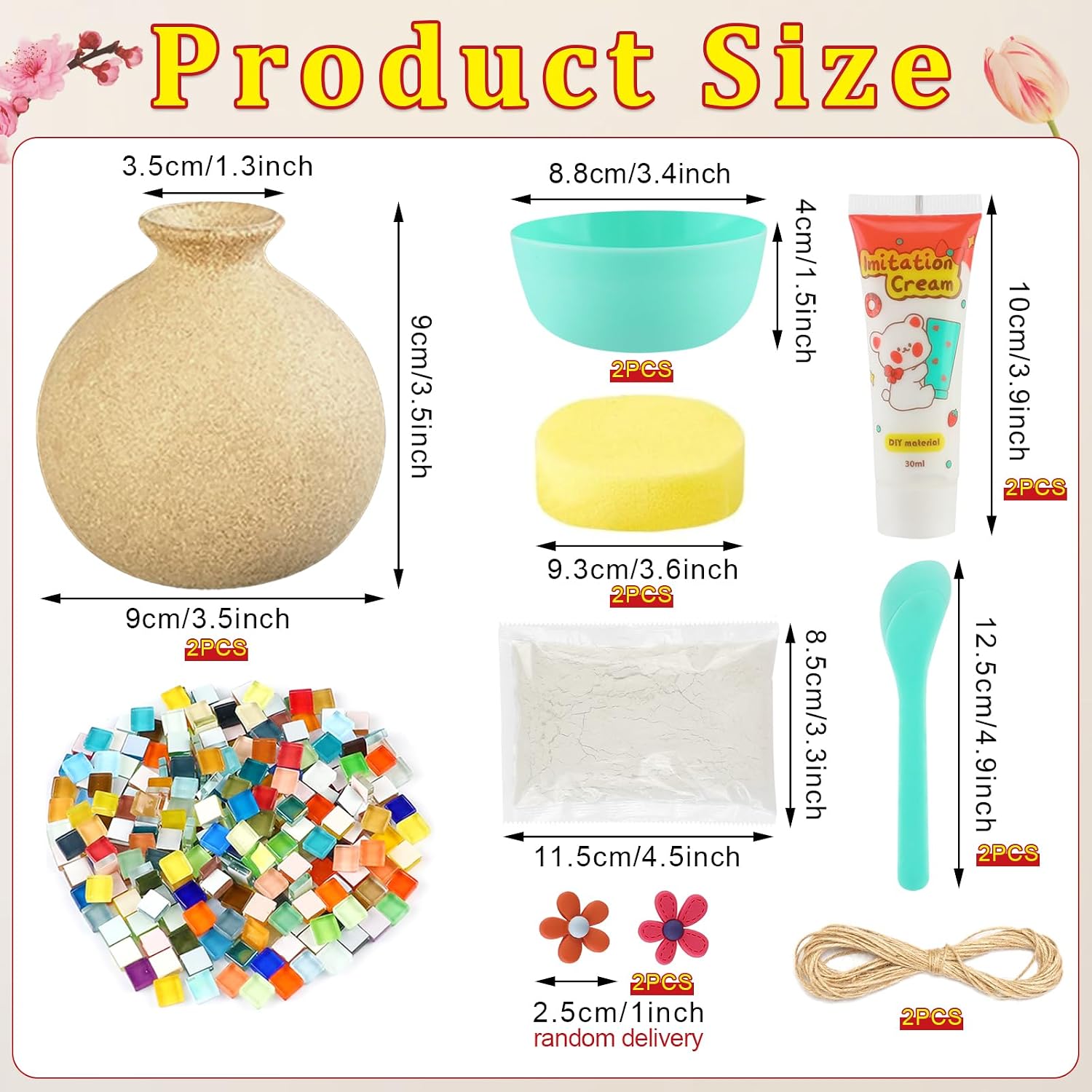 BCVWEG 2 Set DIY Mosaic Craft Kits Mosaic Art and Craft Kit for Adults Gift