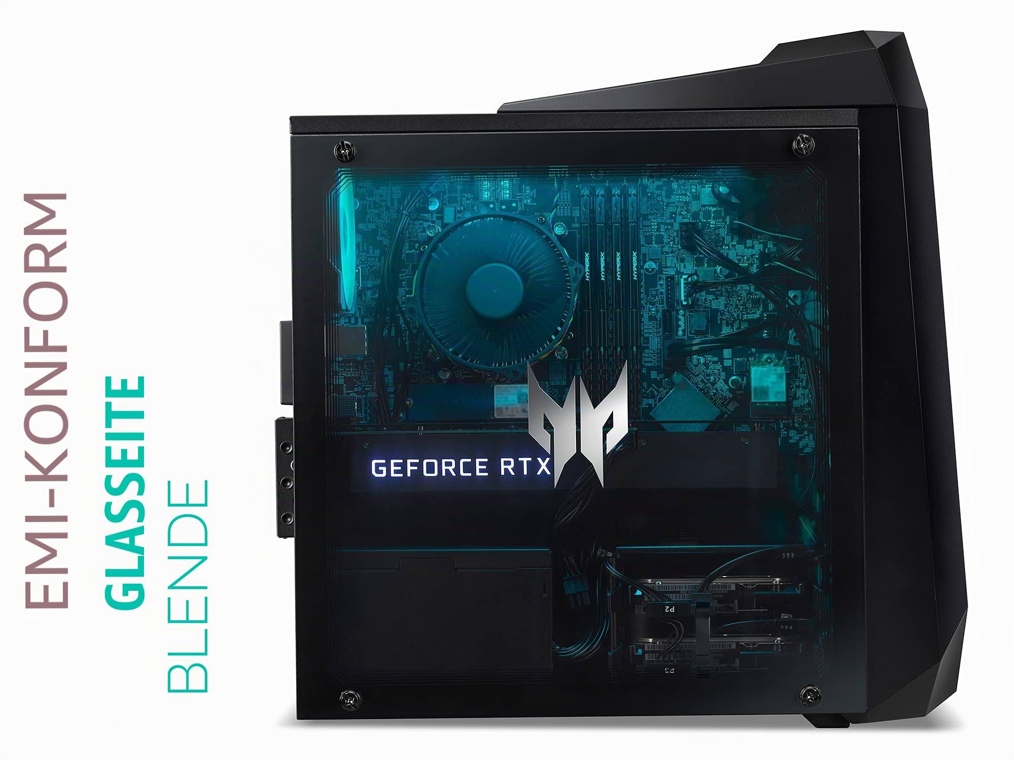 Acer Predator Orion 3000 PO3-630 Gaming PC - (Intel Core i5-11400F, 16GB, 1TB HDD und 256GB SSD, NVIDIA GeForce RTX 3060Ti, Windows 10, Schwarz)