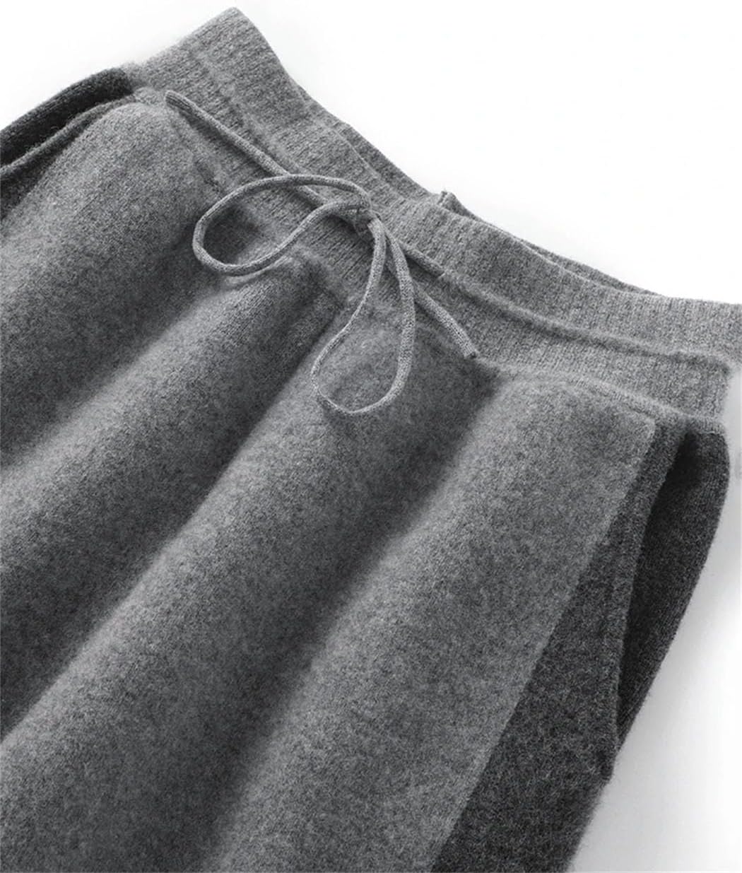 Women 100% Merino Wool Knited Pencil Pants Winter Soft Warm Trousers Loose Lounge Bottoms