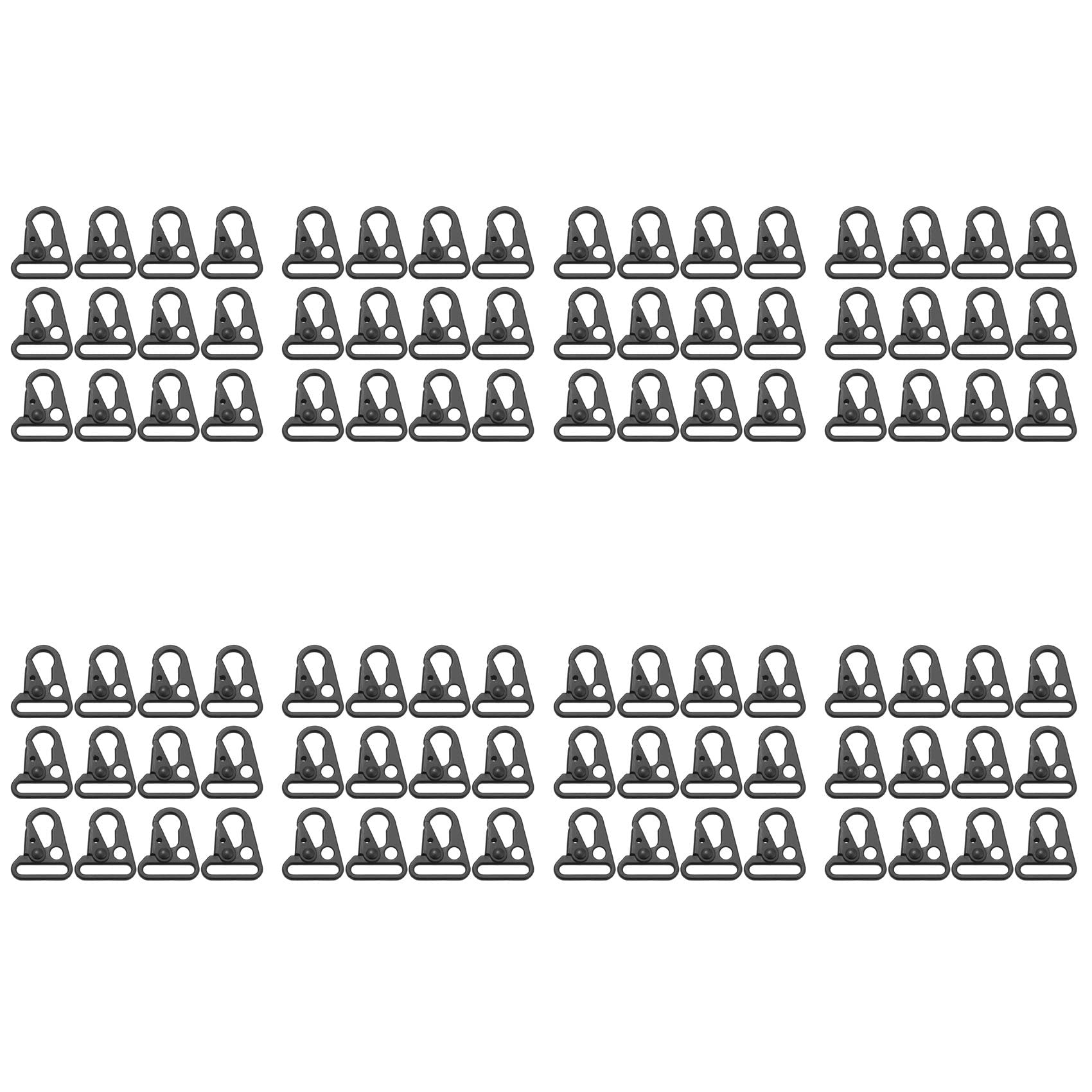 Mousqueton olécrane à ressort souple : lot de 96 clips noirs ergonomiques pour femme
