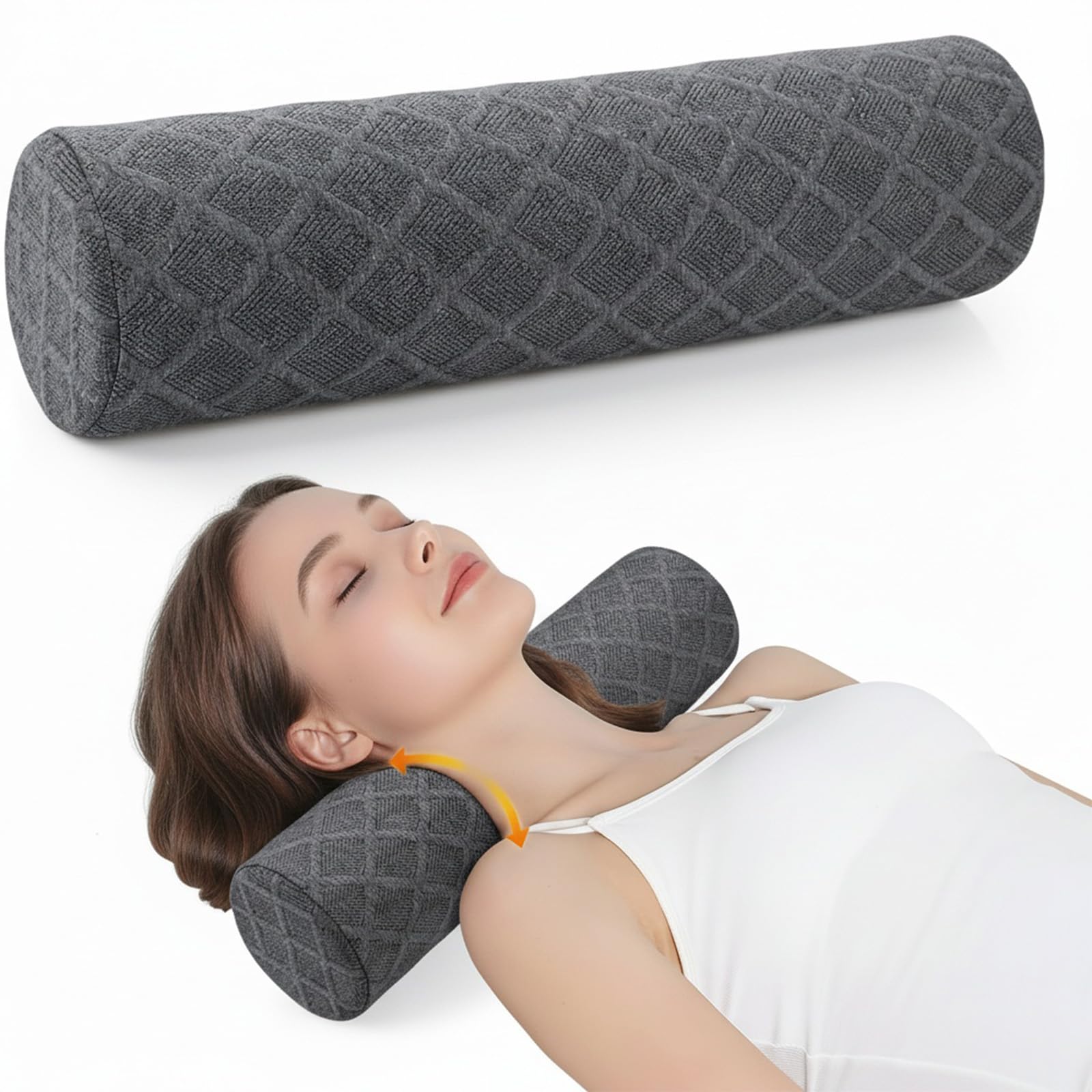 Photo 1 of Pyxovixar Memory Foam Neck Roll Pillow