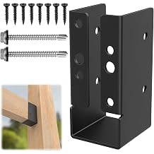16 Pcs Concealed Joist Hanger, 2" x 4"Outdoor Concealed-Flange Hanger, 2"x4" Outdoor Trim Concealed Flanges for 2"x4" Beam, Swing, Handrail, Fence