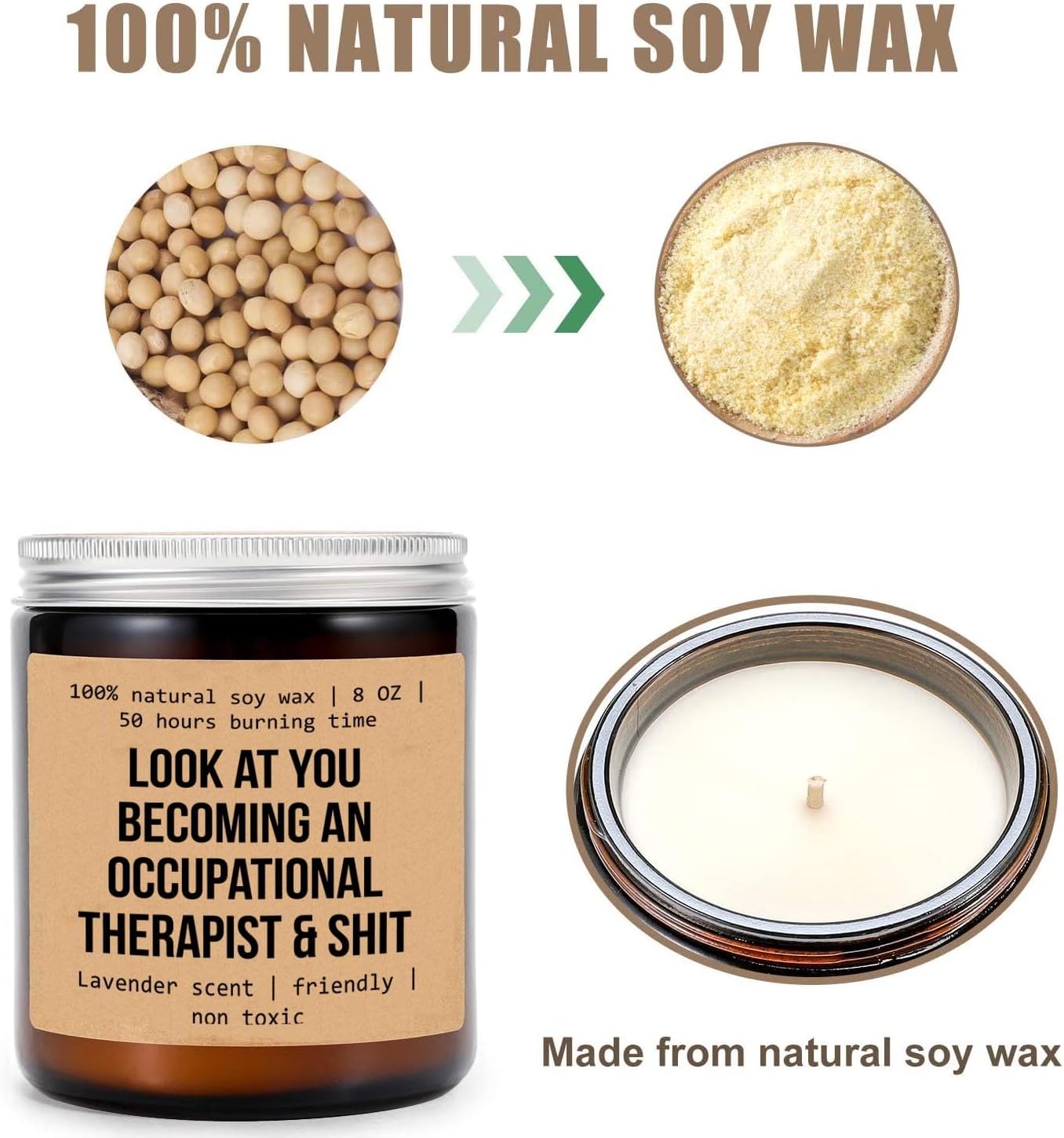 New Occupational Therapist Candle - Funny Future Occupational Therapy Gift - Graduation Gift - New Job Ot Candle - Funny Ot Gift - New Job Gift - Ot Graduation - Funny Gift - Funny Candle Gift image 3