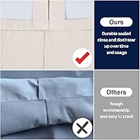 Vista 4 de Dispensador de bolsas de comestibles de lona, organizador de almacenamiento de bolsas de basura para compras de montaje en pared (azul clásico)