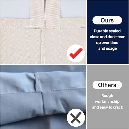 Miniatura 4 de Dispensador de bolsas de comestibles de lona, organizador de almacenamiento de bolsas de basura para compras de montaje en pared (azul clásico)