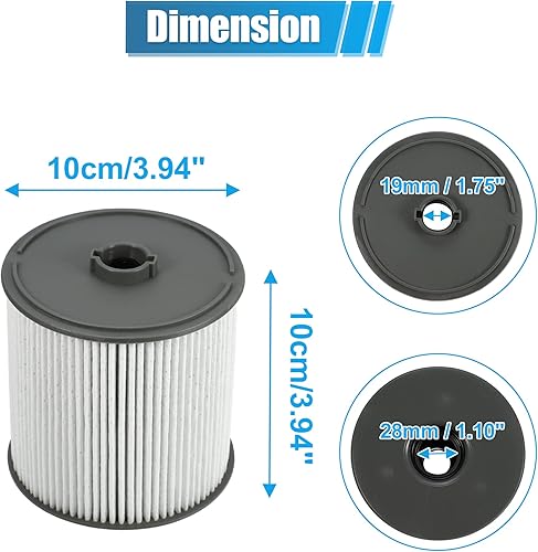 Miniatura 5 de X AUTOHAUX 4 filtros separadores de agua y combustible para Ram 1500 3.0L V6 - Diesel 2020-2023 6.7 litros Diesel Motores Reemplaza 68436633AA