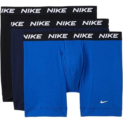Nike All Day Cotton Stretch with Fly Boxer Brief 3-Pack obsidian/game royal/black