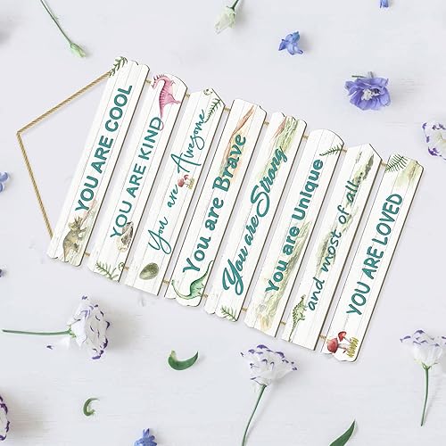 Miniatura 7 de Paquesta Decoración de habitación de niños, decoración de habitación de dinosaurio para dormitorio de niños, arte de pared inspirador para