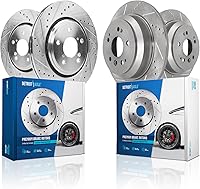 Vista 42 de Detroit Axle - Rotores de freno traseros de 2 piezas para Cadillac CTS 2009-2019, Chevy Camaro 2010-2015 2017-2021, reemplazo de 2 rotores de freno