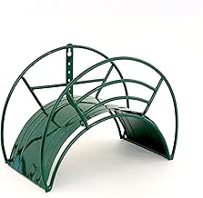 Urban Plant Wall Mount Hose Hanger | Heavy-Duty Watering Hose Reel Holder for Garden, Outdoor, and Garage | Durable Metal Storage Hook for Hose Organization (Green)