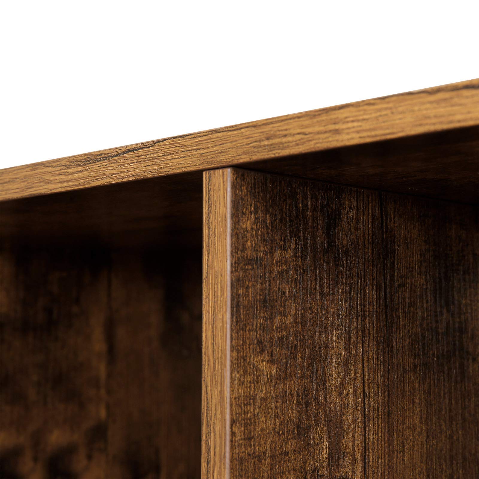 VASAGLE Regał schodowy, ścianka działowa, 6 przegródek, do biura, salonu, sypialni, rustykalny brąz LBC63BX