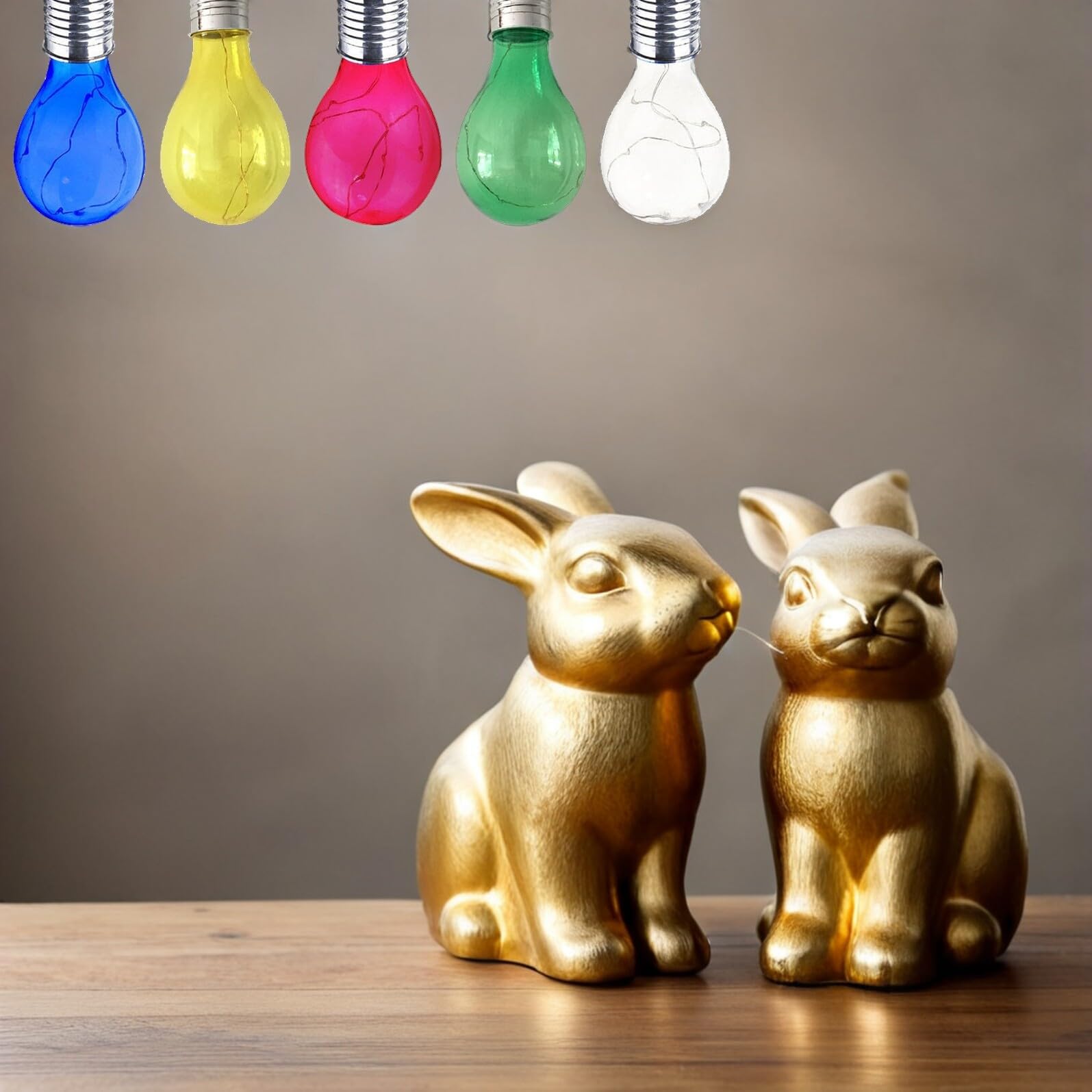 VALICLUD Lampadine Solari da Esterno LED Clip Impermeabili, Set da 5 Lampadine Sospese Colorate per Decorazioni Giardino, Illuminazione a Energia Solare per Feste e Ambienti Esterni