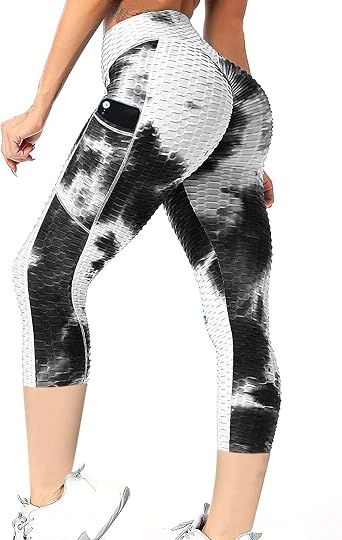 Womens Capri Yoga Pants Butt Lift 