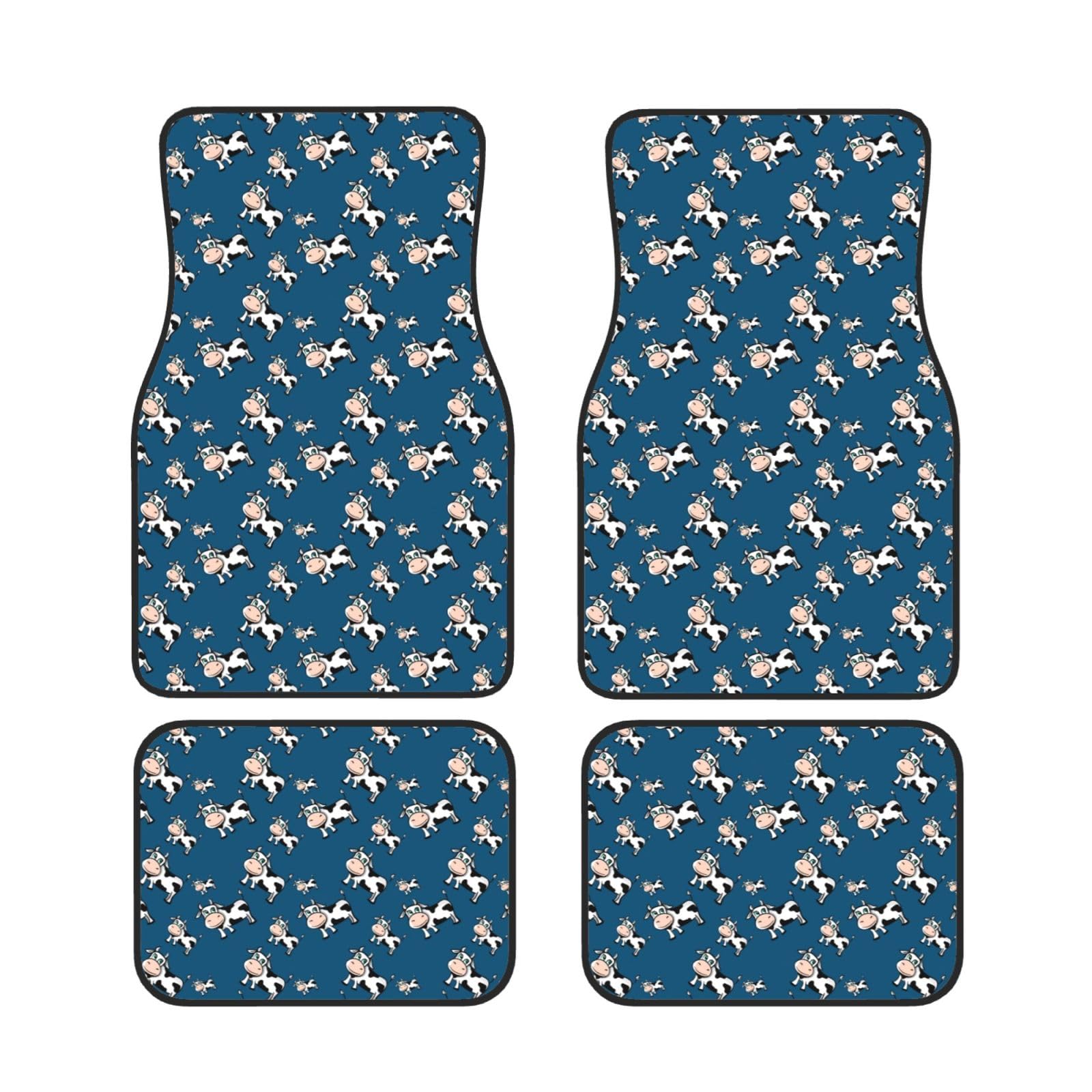 Alfombrillas de coche con patrón de vacas para viajes en familia y protección de diario 7