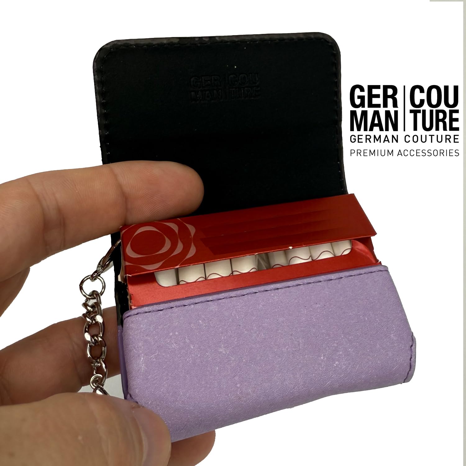 GC German Couture Smart Stickbag Etui kompatybilne z IQOS ILUMA i TEREA, DELIA, HEETS i LEVIA, na patyki tytoniowe i patyki nikotynowe (lila)