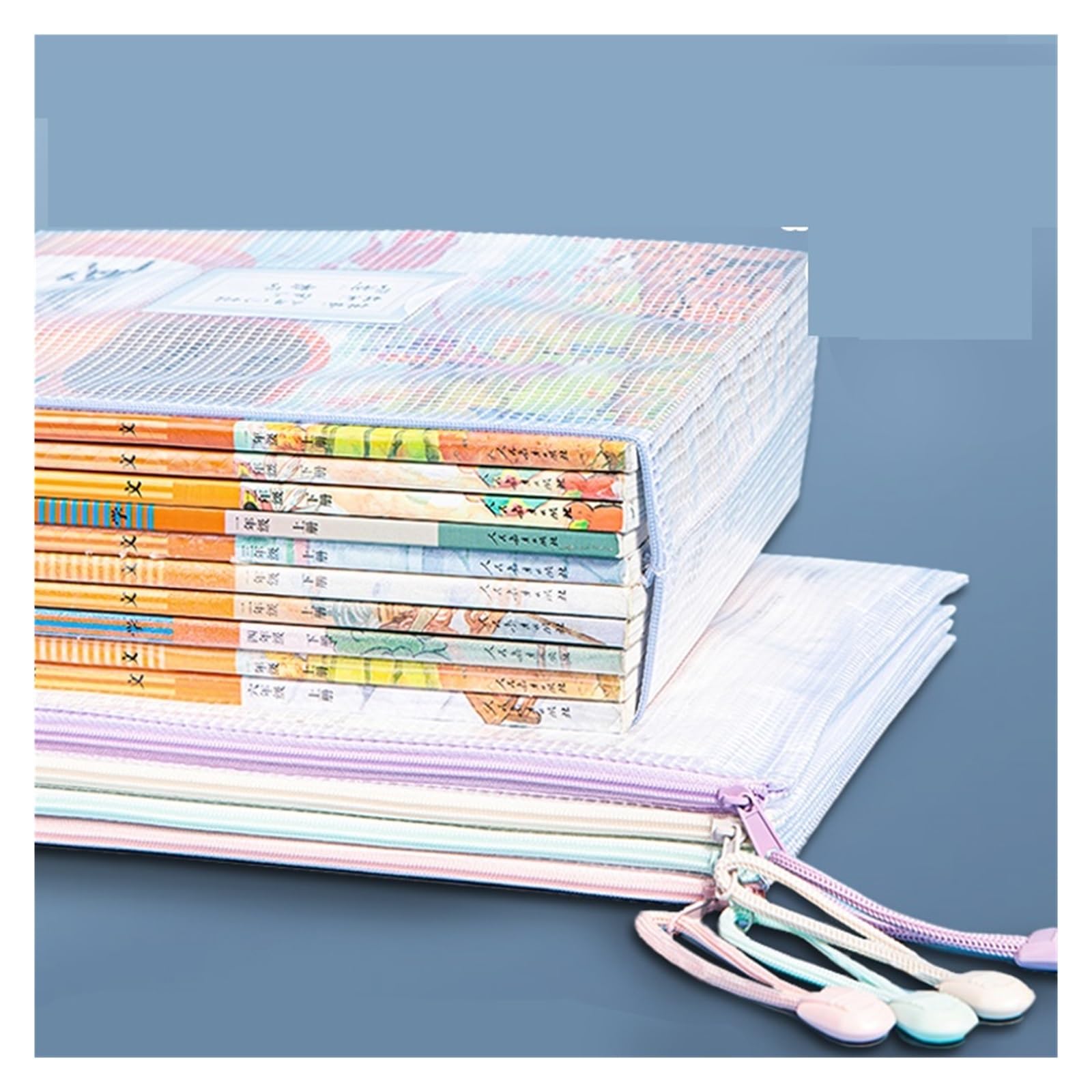 Cartelline Trasparenti Borsa con cerniera A4 A5 Sacchetti in plastica for organizzare borse Borse da viaggio trasparenti impermeabili Materiale scolastico for ufficio Documenti(A5 30pcs)