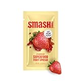 Smash Foods Strawberry Jam Squeeze Packets | 10 Single Serve | Natural, Keto & No Sugar Added | Vegan & Upcycled Fruit Spread | Low-Calorie, Superfood Snack