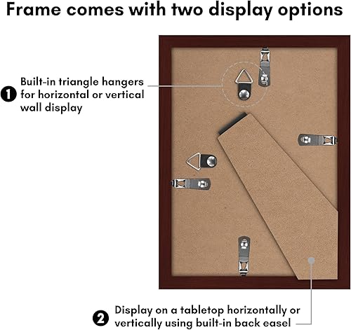 Vista 663 de Americanflat Portarretratos de 8 x 12 pulgadas con plexiglás pulido, juego de 2 portarretratos de 6 x 8 pulgadas con paspartú o para fotos de 8 x 12