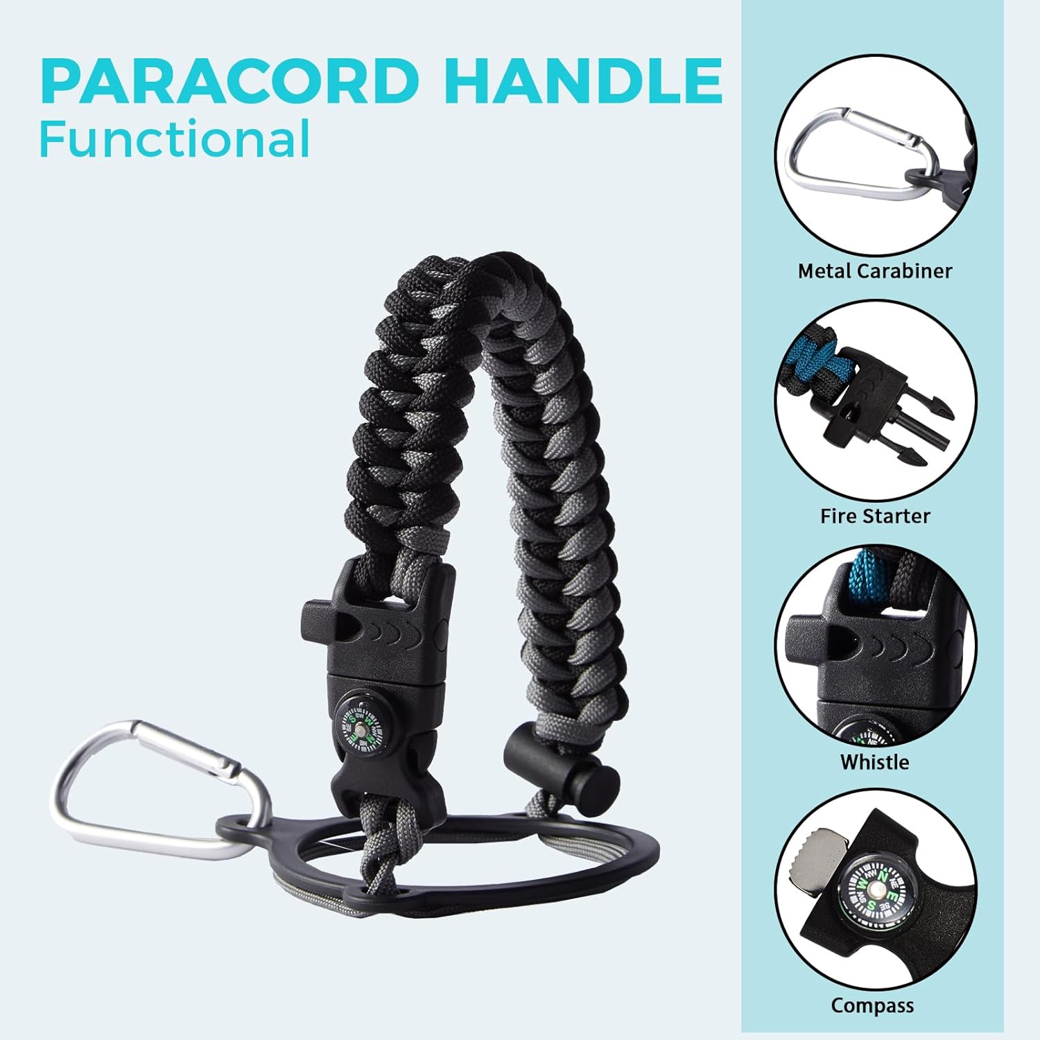 64OZ Insulated Sports Water Bottle - Large Half Gallon Stainless Steel Flask Water Bottles 64 oz, Leak Proof, Double Walled, BPA Free, Sweat-Proof Water Jug with Straw, Keep Cold-48H & Hot-24H - Image 8