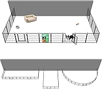 Vista 16 de FXW Rollick Unleashed corralito para perros en interiores, patio, campamento de casas rodantes, 40 pulgadas, 8 paneles para perros medianos y Blanco