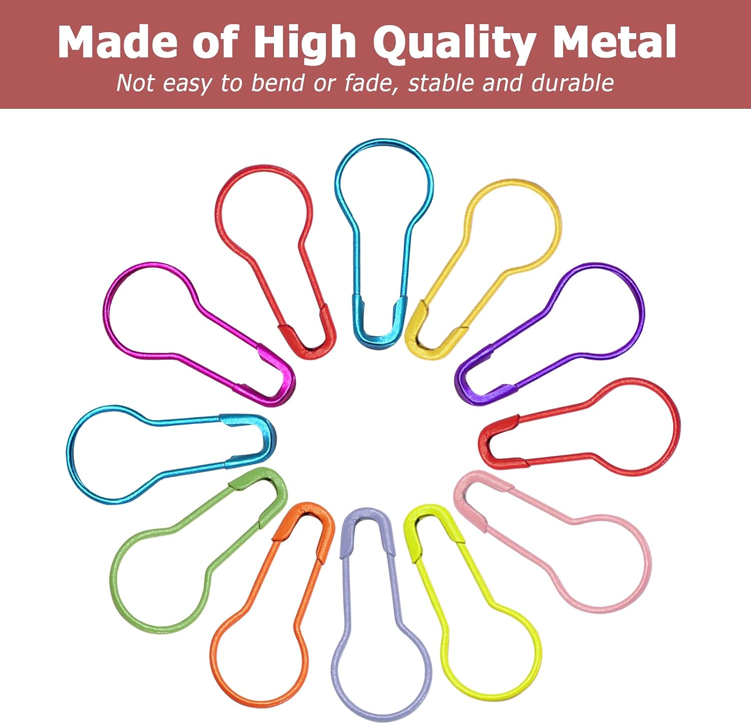 320 Pieces Assorted Safety Bulb Pins Metal Gourd Pin Set Knitting Stitch Markers, DIY Craft, Home Accessories Multiple Colors with Storage Box