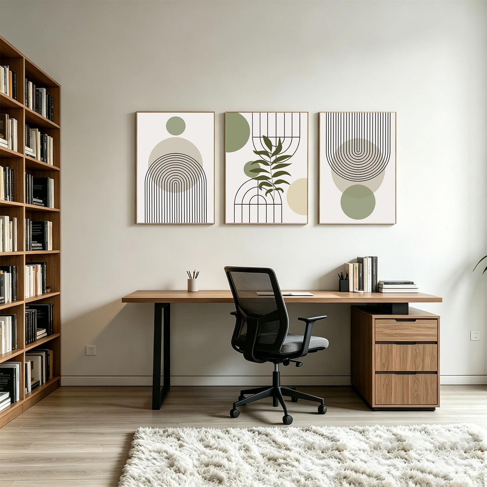 BDKCYO Cuadros murales para sala de estar, imágenes modernas de geometría abstracta, póster artístico, decoración de pared, sin marco (líneas B, 60 x 90 cm)