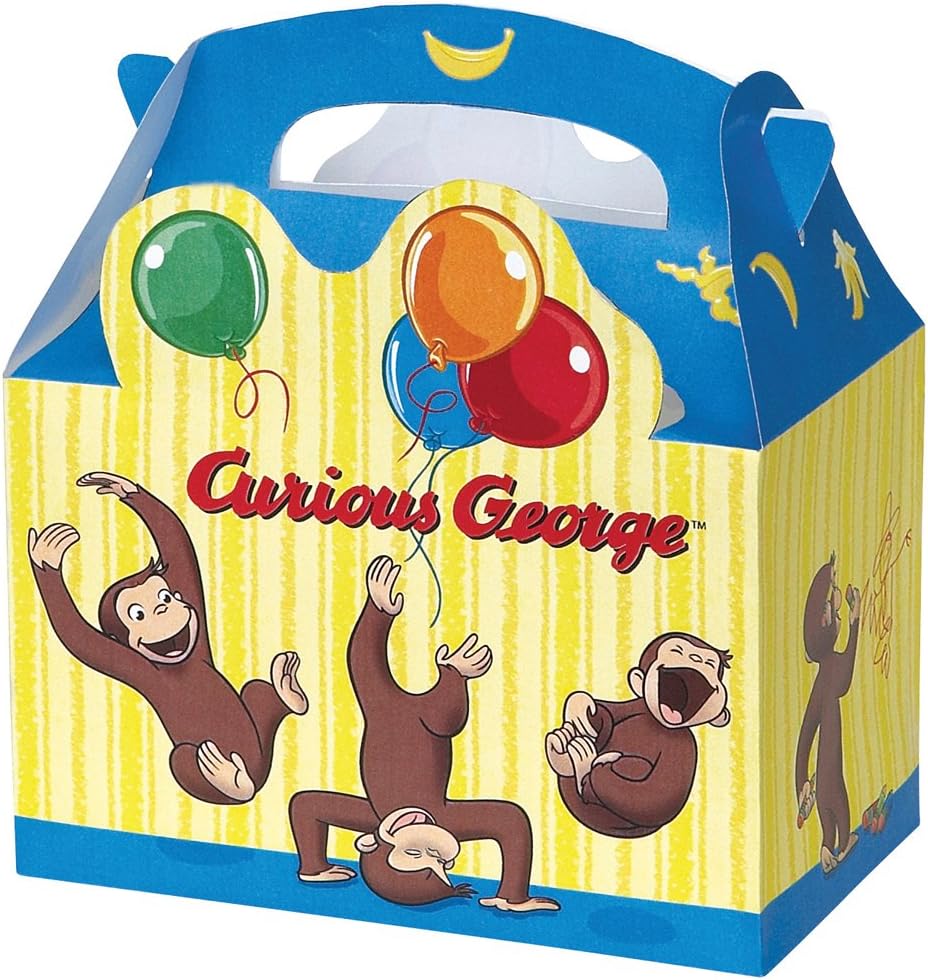 Curious George Favor Boxes, 4ct