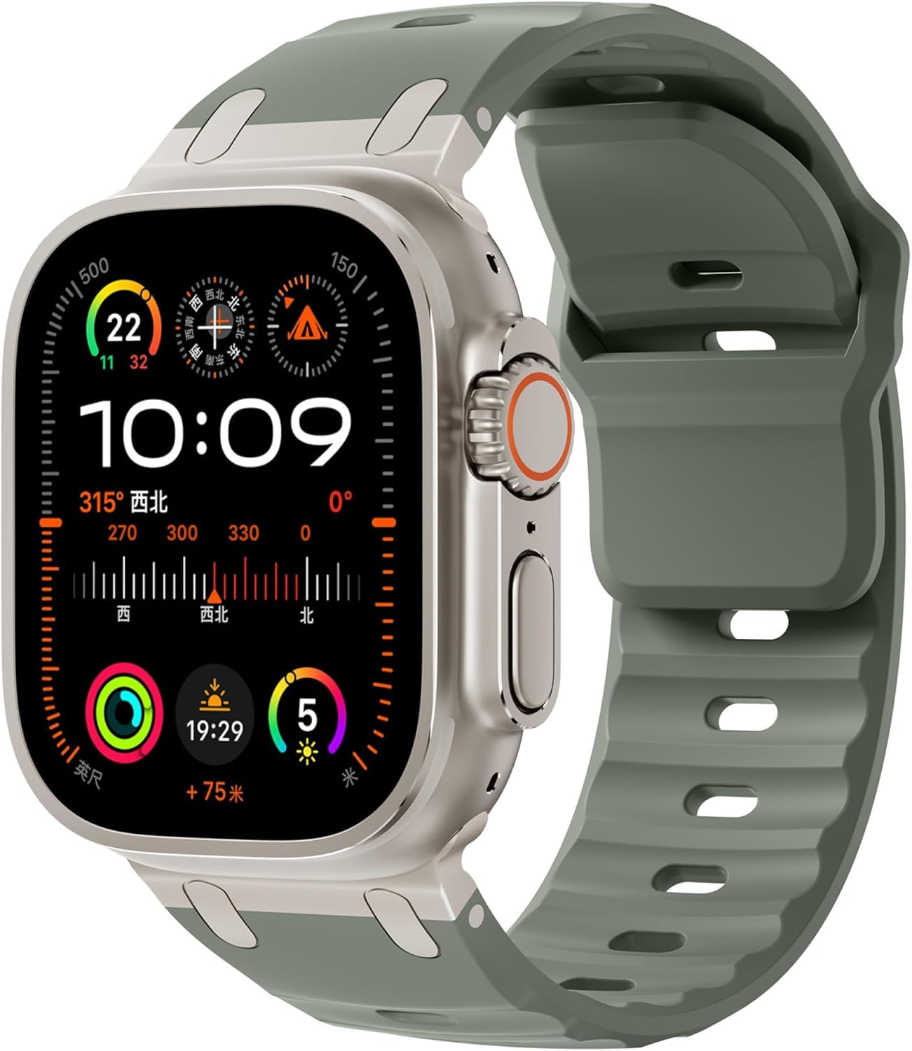 Sport Bands for Apple Watch Ultra 3 2 1 Band 49mm 46mm 45mm 44mm 42mm Women Men,Rugged Wide Silicone Waterproof Wristbands with Metal Adapter Strap for iWatch Series 11 10 9 8 7 6 5 4 SE 3 2,Ultra/3/2