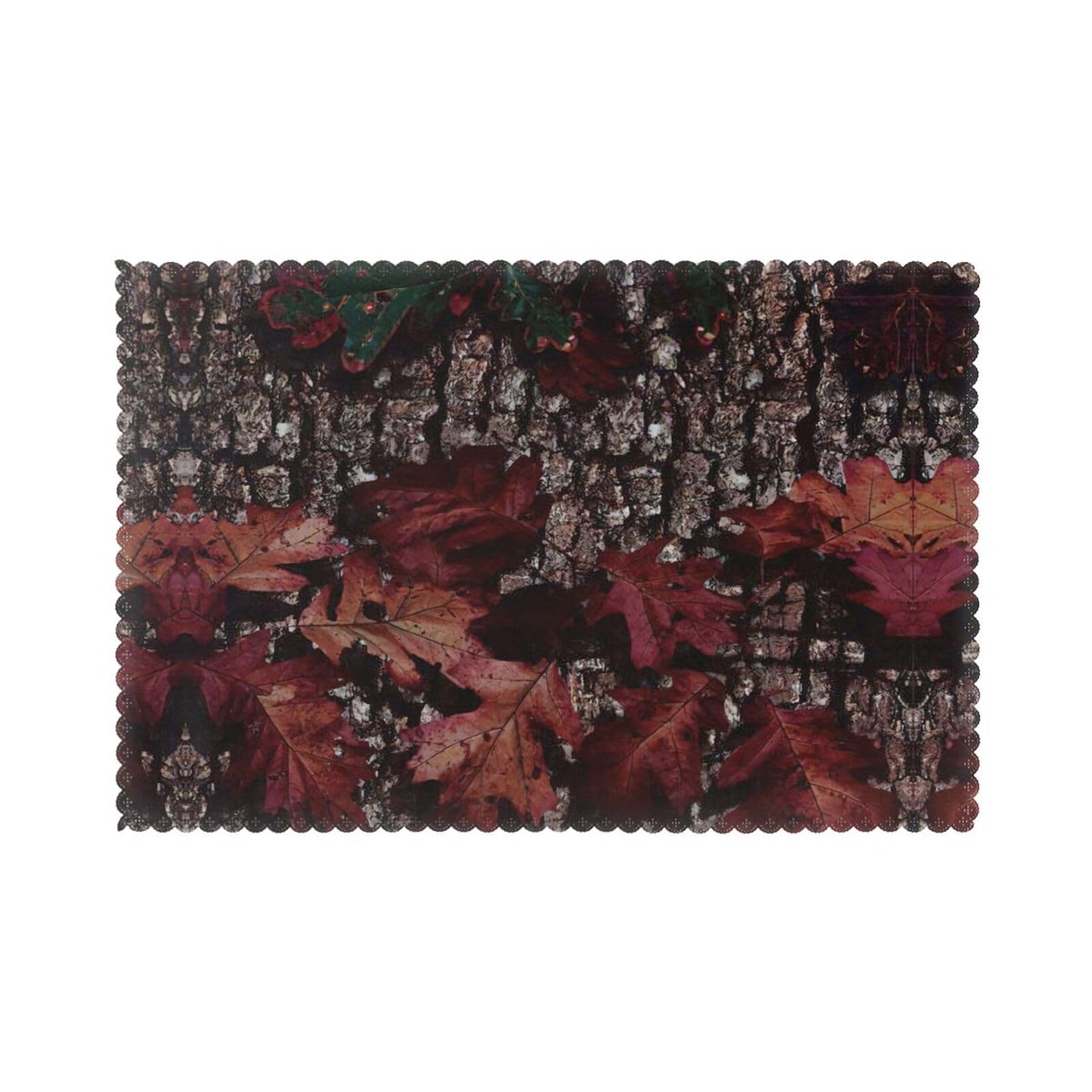Outfitter Tuff Camo Print Placemats Set Of 6, 12x18 Inch Polyester Washable Heat Resistant Kitchen Dining Table Mats