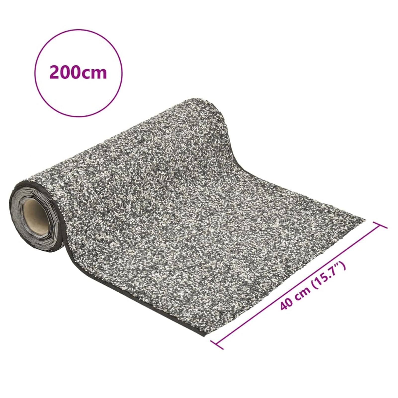 Pellicola di pietra grigia 200 x 40 cm – Pellicola per laghetto e copertura del bordo del laghetto, tessuto non tessuto PP con adesivo impermeabile, durevole e realistico