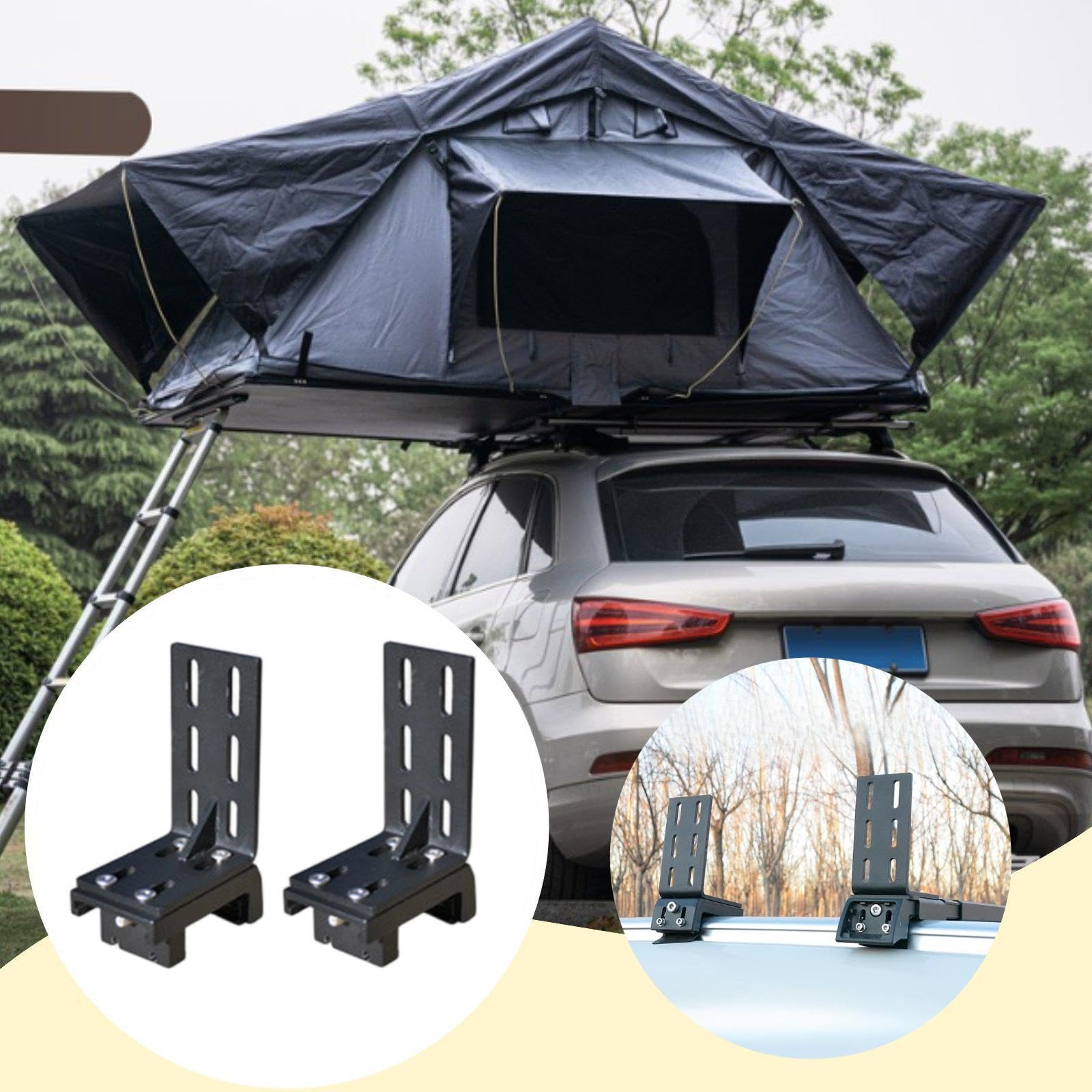 Markisenhalterungsset, Aluminiumlegierung, Edelstahl, Dachgepäckträgerzubehör, Zeltstütze, Reparaturset, Komplettes Montageset für Campingausflüge, Au, Style B