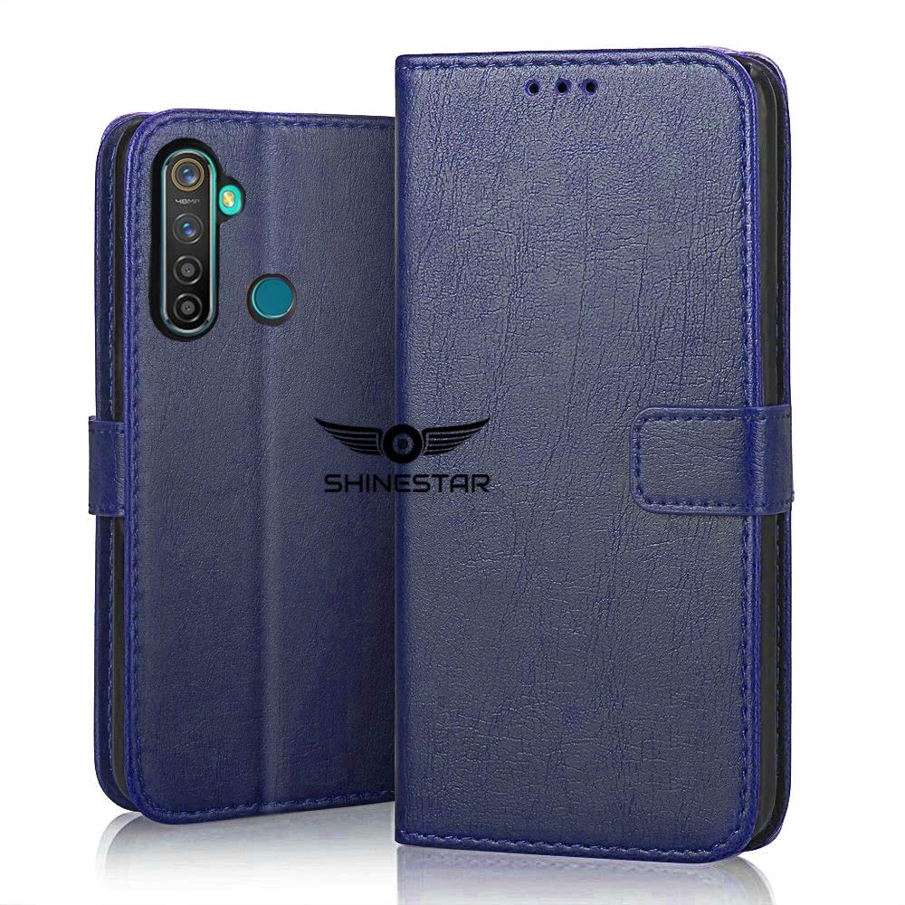 SHINESTAR Realme 5 / 5S Flip Back Cover | PU Leather Flip Wallet Case with Inside TPU Silicone Back Cover Case for Realme 5 / Realme 5s - (Ultimate Blue) (B07Y5GCTNK) Amazon Price History, Amazon Price Tracker