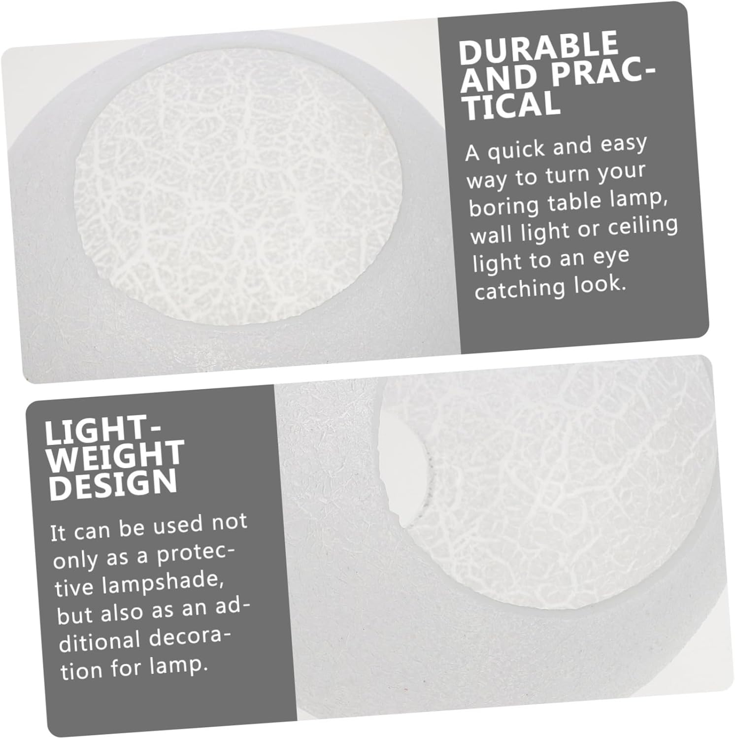 Ceiling Lamp Cover Cracked Pattern Glass Chandelier Shade Decorative Fixture for Home Bedroom and Hotel and Stylish Replacement for Pendant Lights