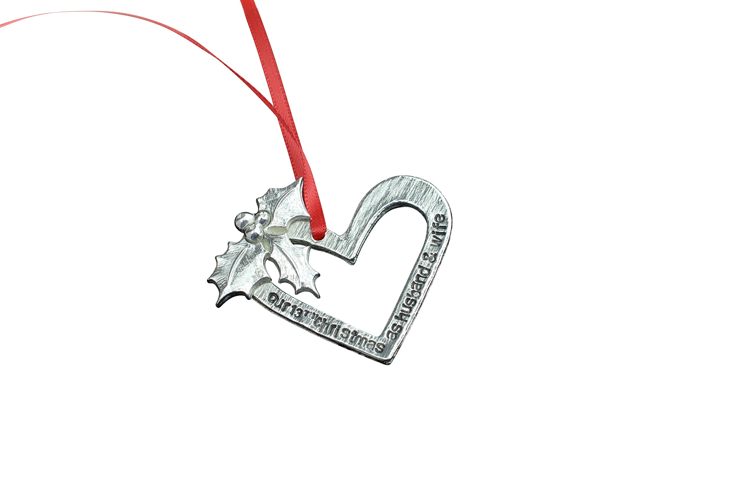 Pirantin Black Our 13Th Christmas As Husband & Wife - 13 Year Wedding Anniversary Christmas Tree Decoration