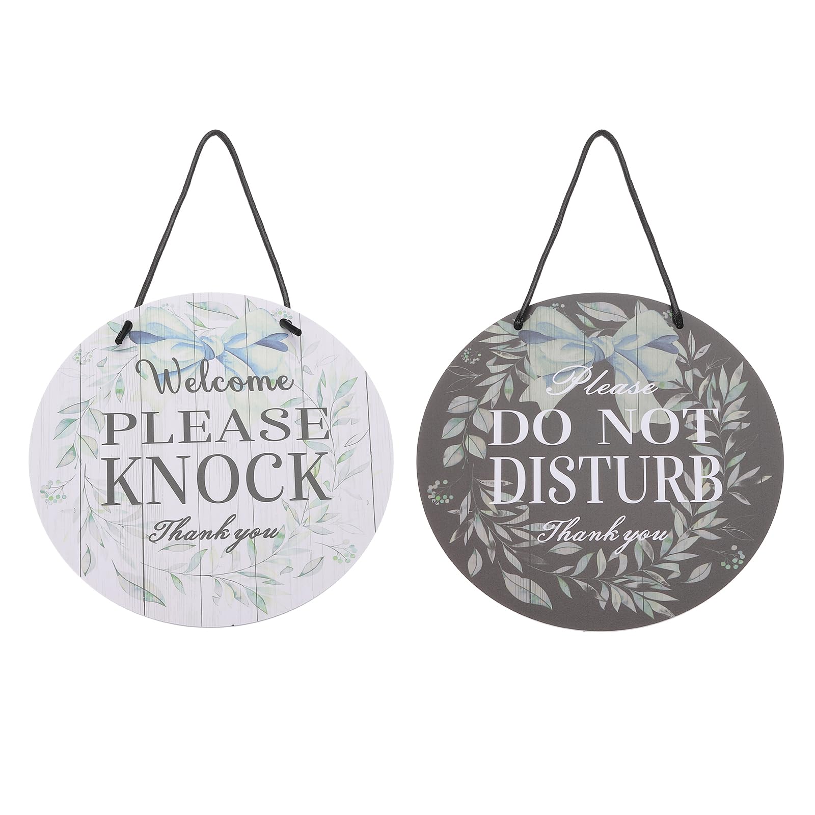 PATIKIL Please Do Not Disturb Door Hanger Sign, PVC Double Sided Welcome Please Knock Sign Decor for Office Meeting, Session