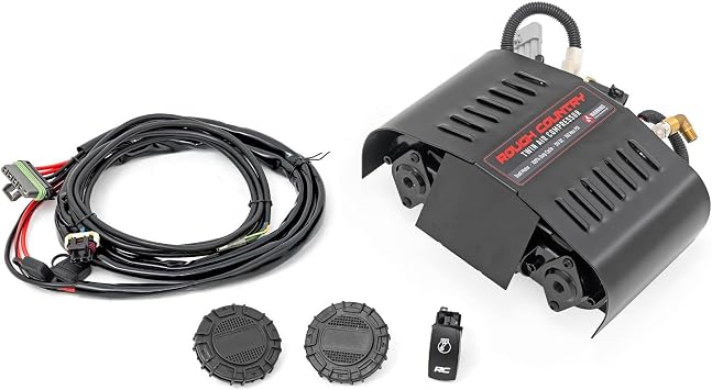 Rough Country Portable Twin Air Compressor Kit - 12VDC, 150PSI, 6.16 CFM