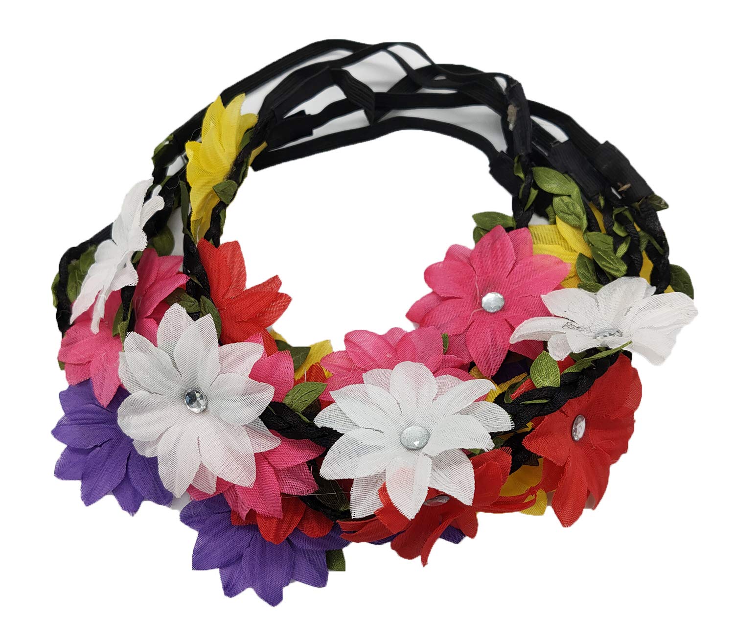 5PCS Multicolor Flower Headband Women Girl Bohemian Flower Crown Garland headpieces For Festival Wedding
