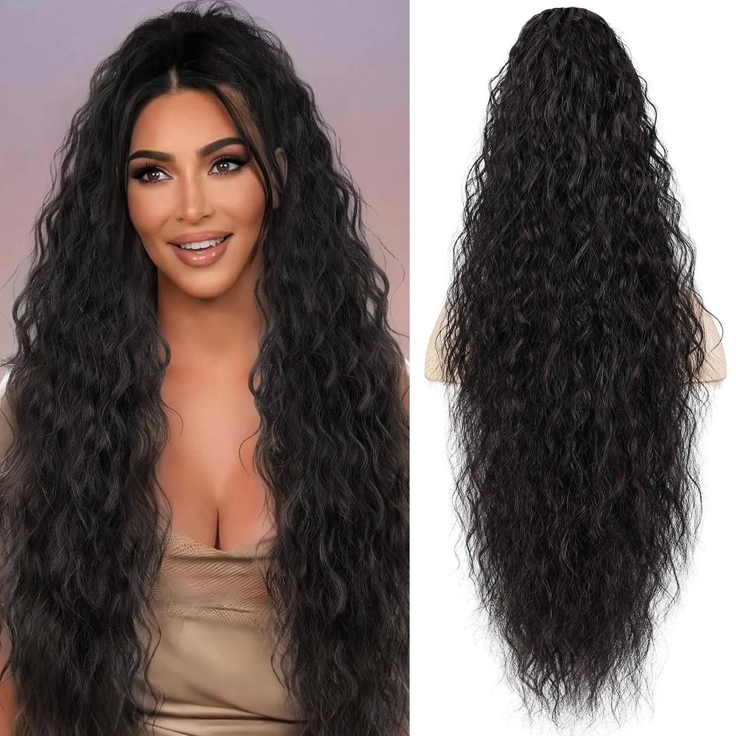PORSMEER Claw Ponytail Hair Extension 30 inches