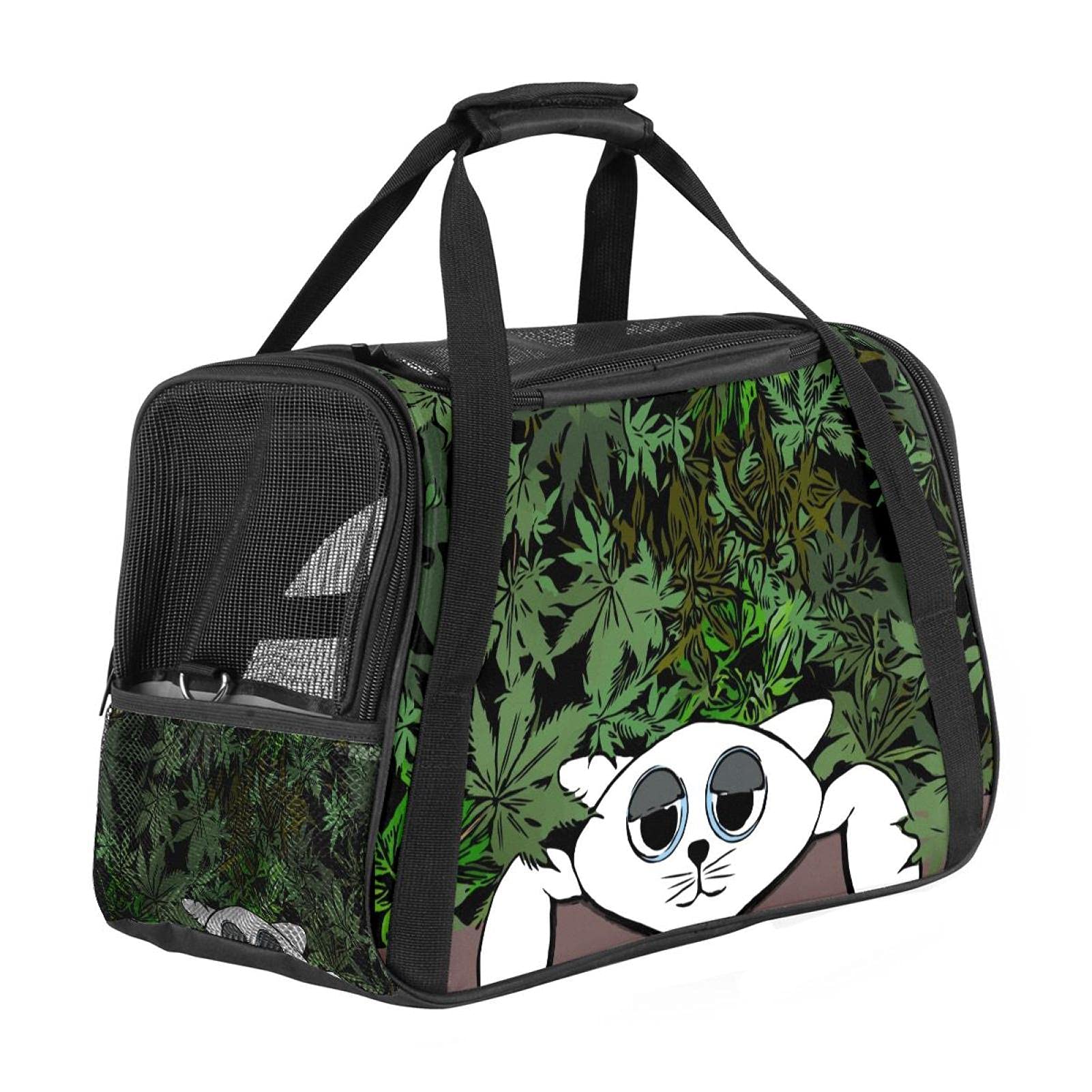Sac de transport portable chat et chien cabine avion imprimé humoristique