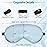Sleep Mask, Silk Eye Mask for Sleeping with Adjustable Strap, Blindfold Eyeshade for Men & Women, Comfortable & Soft Eye Cover Eyeshade for Night Sleep (Light Blue)