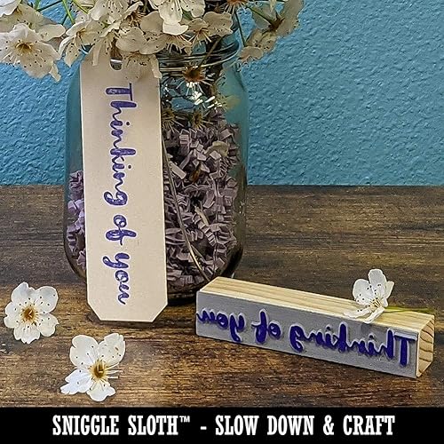 Miniatura 6 de Artsy Inky - Sello rectangular de goma con texto en inglés "Thank You with Heart" para estampar manualidades, 2.50 pulgadas, pequeño