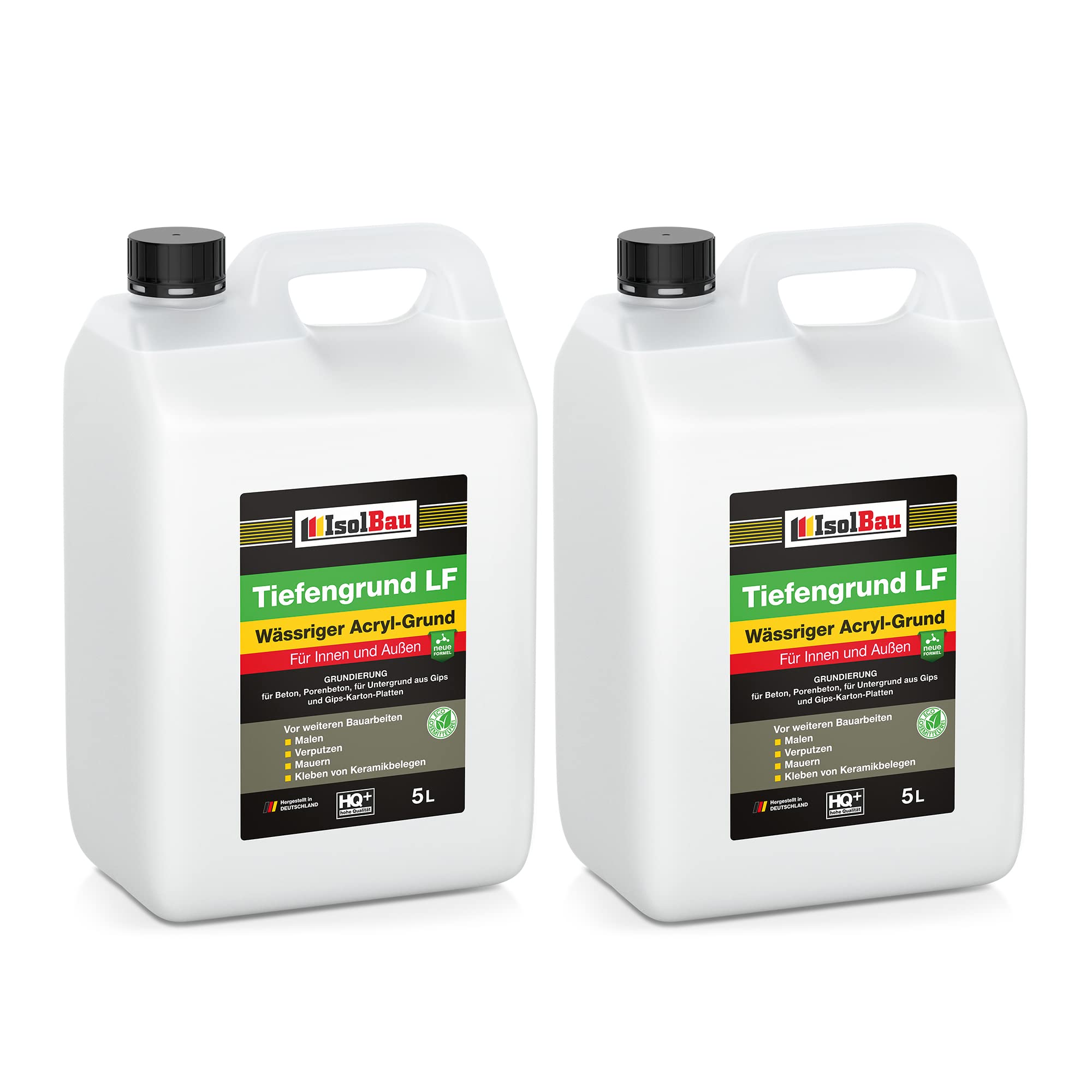 Isolbau Tiefengrund LF - Wässriger Acryl-Grund für Innen & Außen - Tiefgrund für professionelle Grundierung - 10 L